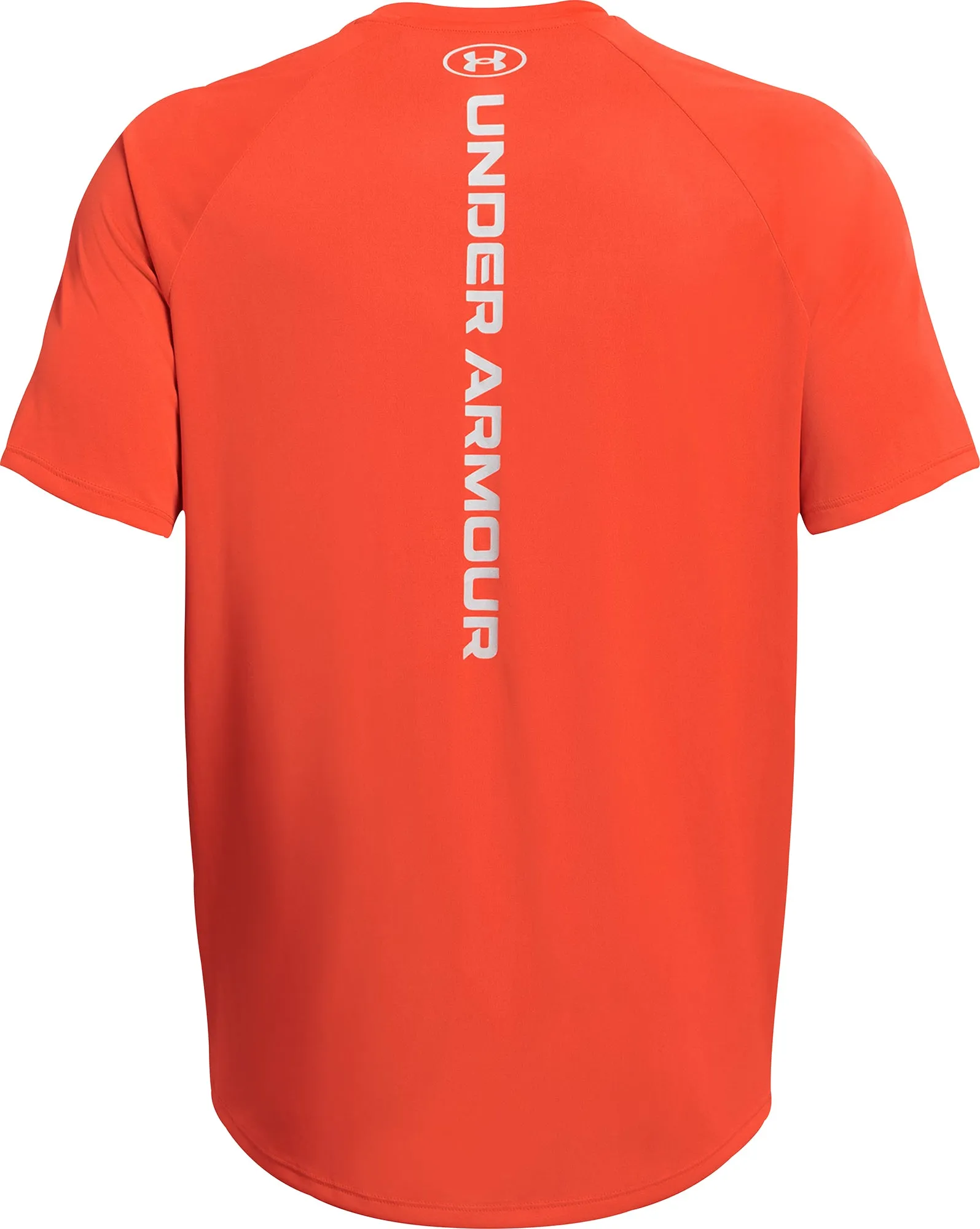 Under Armour Tech Reflective Short Sleeve Mens Running Top - Orange